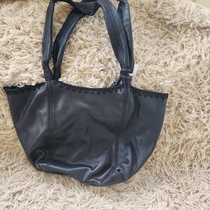 The Sak Fernwood Black Leather Tote Bag with Slouchy Design